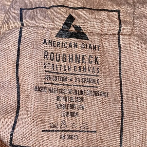 American Giant Mahogany Men’s Roughneck Slim Leg Stretch Canvas Jeans
34 x 30 - Picture 9 of 14